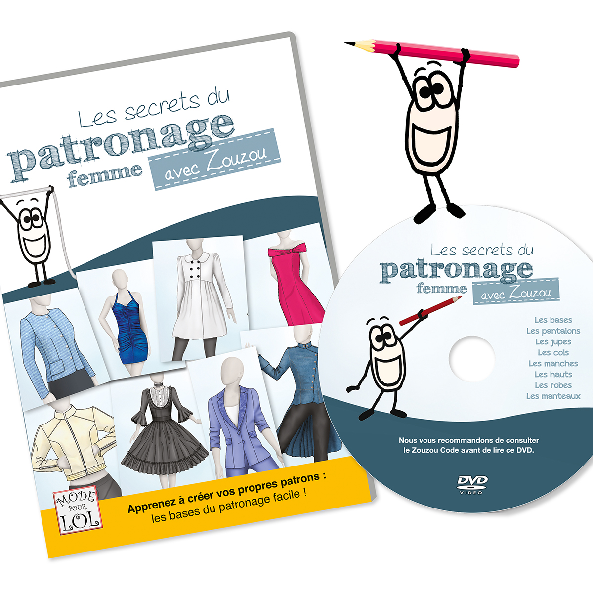 DVD Patronage Femme – Avec Zouzou qui brandit son crayon – Mode Pour LoL
