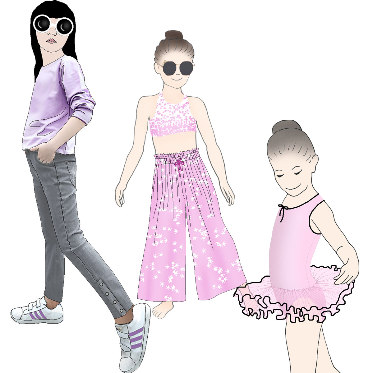 DVD Patronage Enfant – Trois tenues de filles – Mode Pour LoL