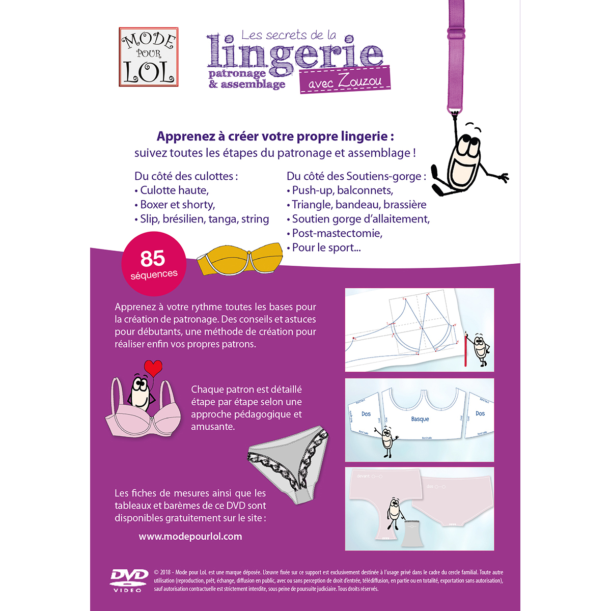 Dos DVD secret lingerie sur mesure